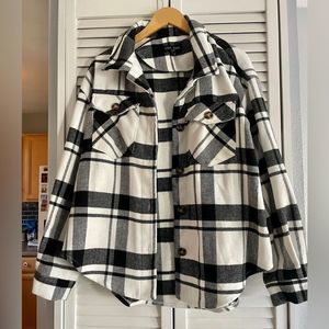 Love Tree | Plaid Shacket (Shirt Jacket)